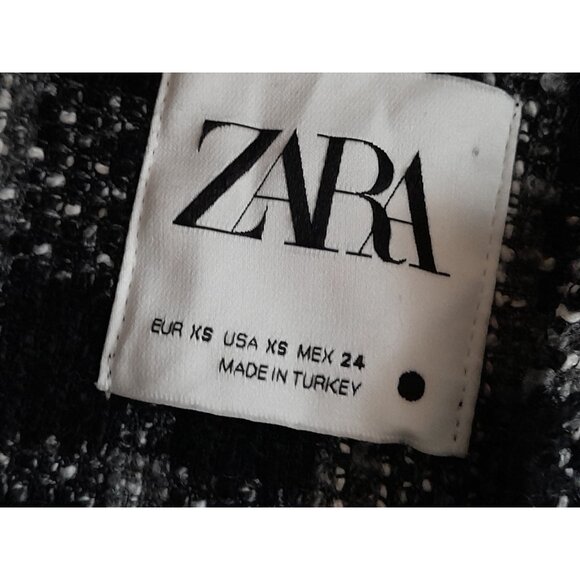 Zara Plaid Heavyweight Oversized Raw Hem Comfy Grunge Fall Outdoor XS Shacket - Picture 6 of 8